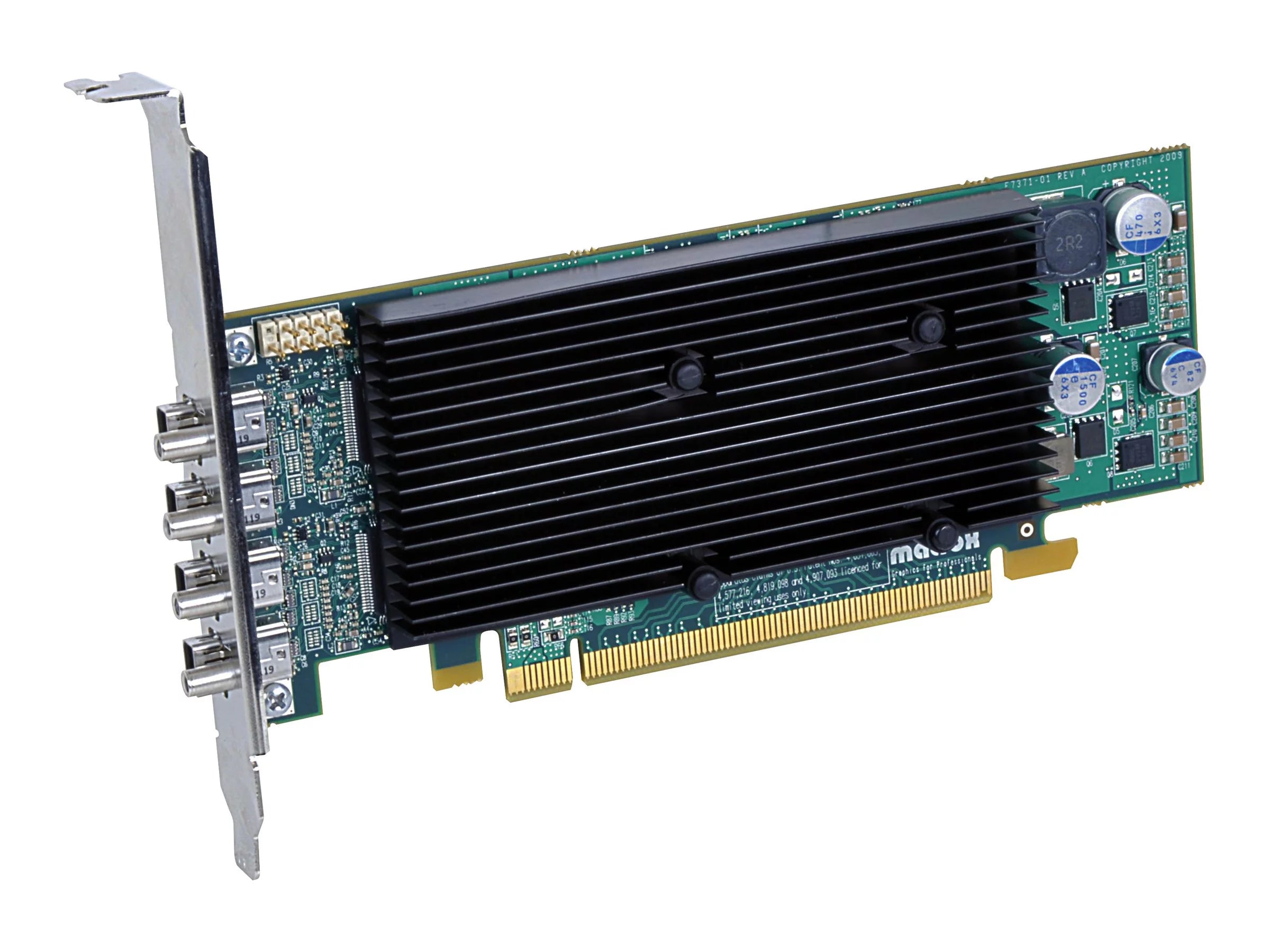Matrox M9148-E1024LAF M9148 LP PCIe x16 1GB Memory Mini DP Port*4 Professional Video Card