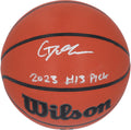 Gradey Dick Toronto Raptors Autographed Wilson Authentic Series Indoor/Outdoor Basketball with 2023 #13 Pick Inscription - Fanatics Authentic Certified