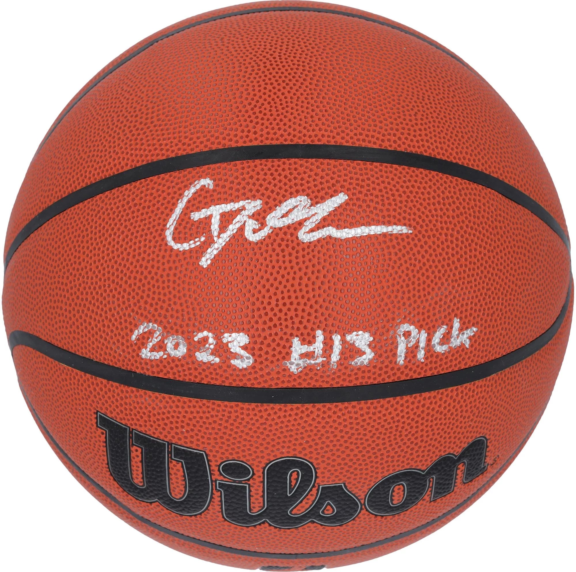 Gradey Dick Toronto Raptors Autographed Wilson Authentic Series Indoor/Outdoor Basketball with 2023 #13 Pick Inscription - Fanatics Authentic Certified