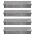 4-Pack BBQ Grill Heat Shield Plate Tent Replacement Parts for Brinkmann 810-7231-W - Compatible Barbeque Stainless Steel Flame Tamer, Guard, Deflector, Flavorizer Bar, Vaporizer Bar, Burner Cover 15