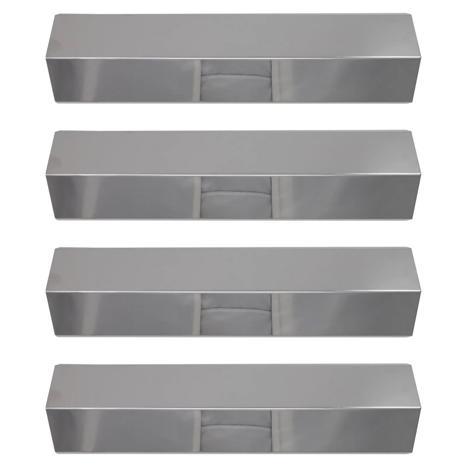 4-Pack BBQ Grill Heat Shield Plate Tent Replacement Parts for Brinkmann 810-7231-W - Compatible Barbeque Stainless Steel Flame Tamer, Guard, Deflector, Flavorizer Bar, Vaporizer Bar, Burner Cover 15