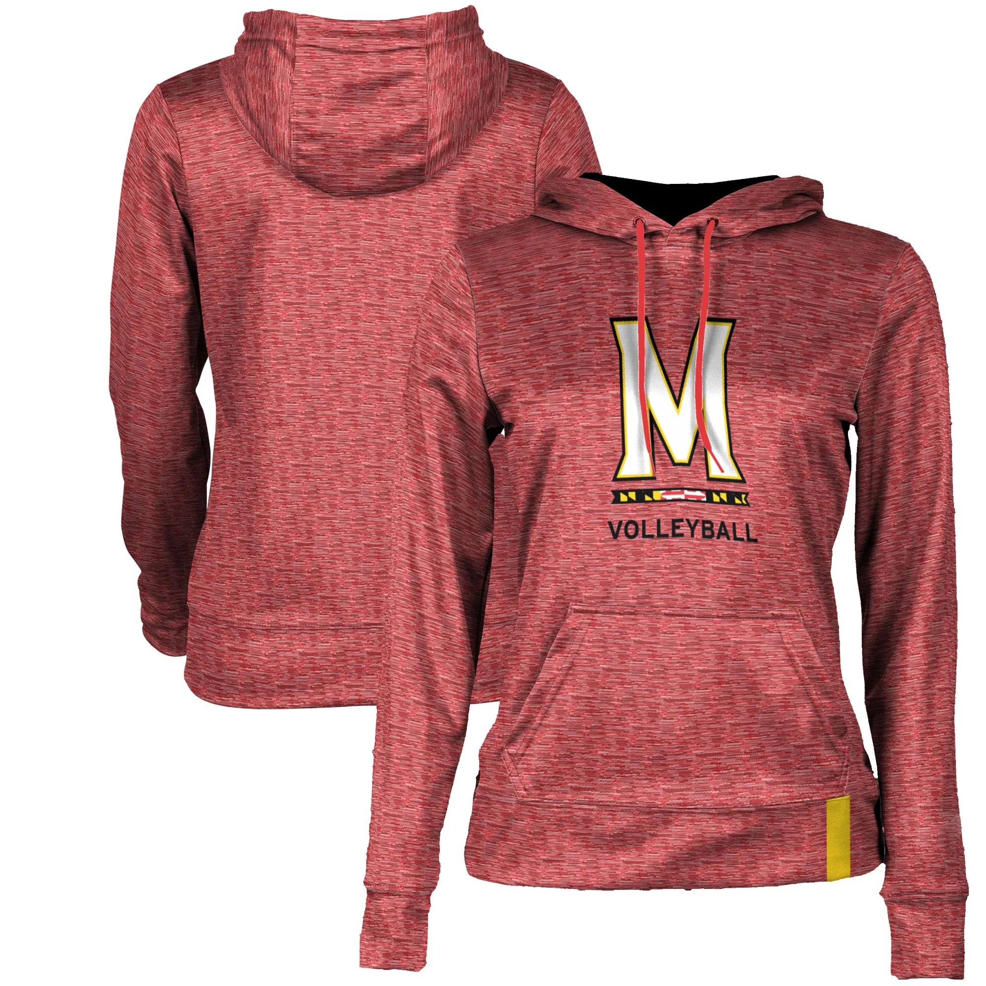 Women's ProSphere  Red Maryland Terrapins Volleyball Logo Pullover Hoodie