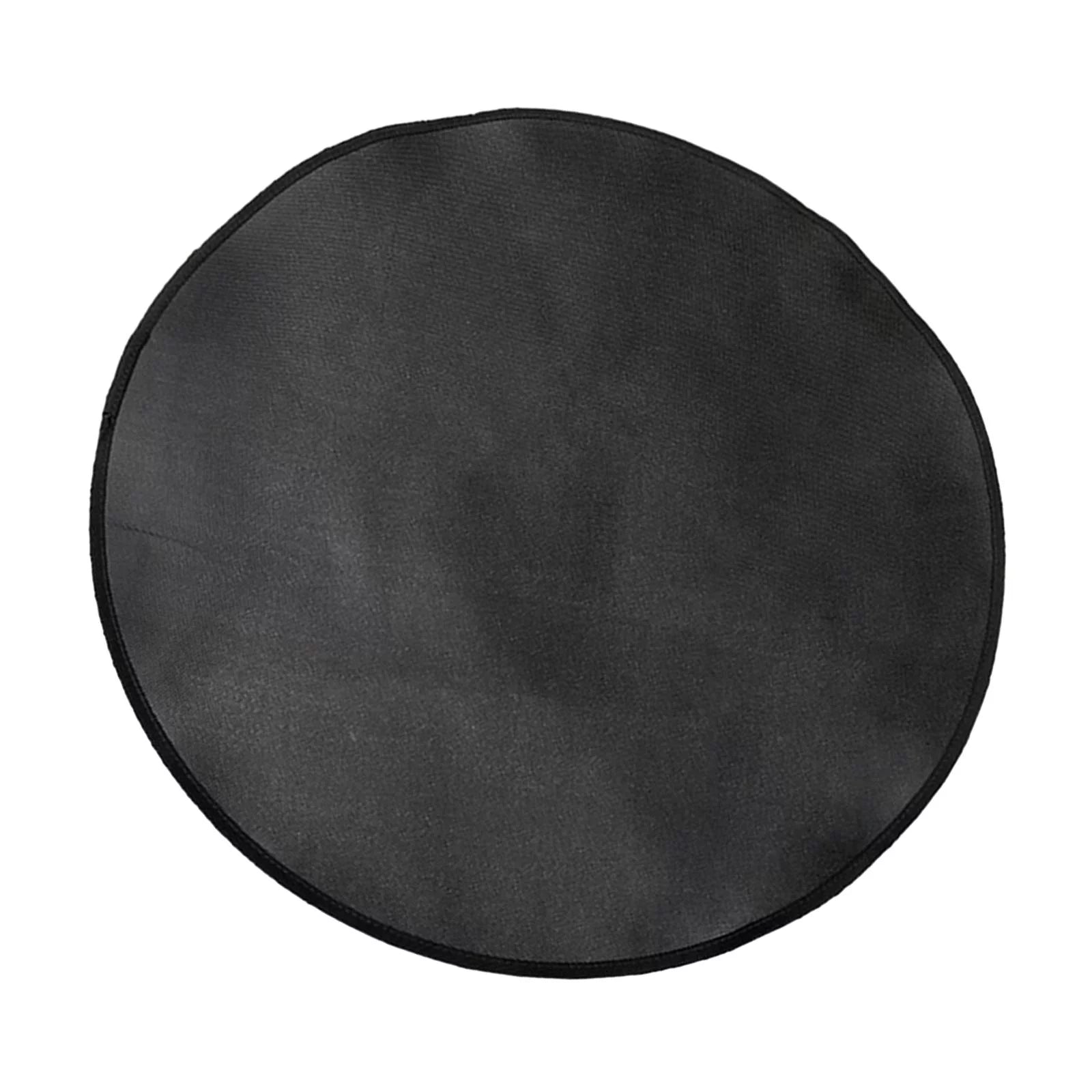 Fireproof Pad Fireplace Mat Round Waterproof Double Layer BBQ Floor Protective Mat Fire Mat for Fireplace Backyard Camping Patio Indoor black 30inch