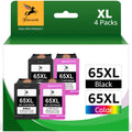 65XL Ink Cartridge for HP 65 ink cartridge for HP DeskJet 3772 3752 3755 Envy 5055 5010 5000 Printer (2 Black,2 Tri-Color)