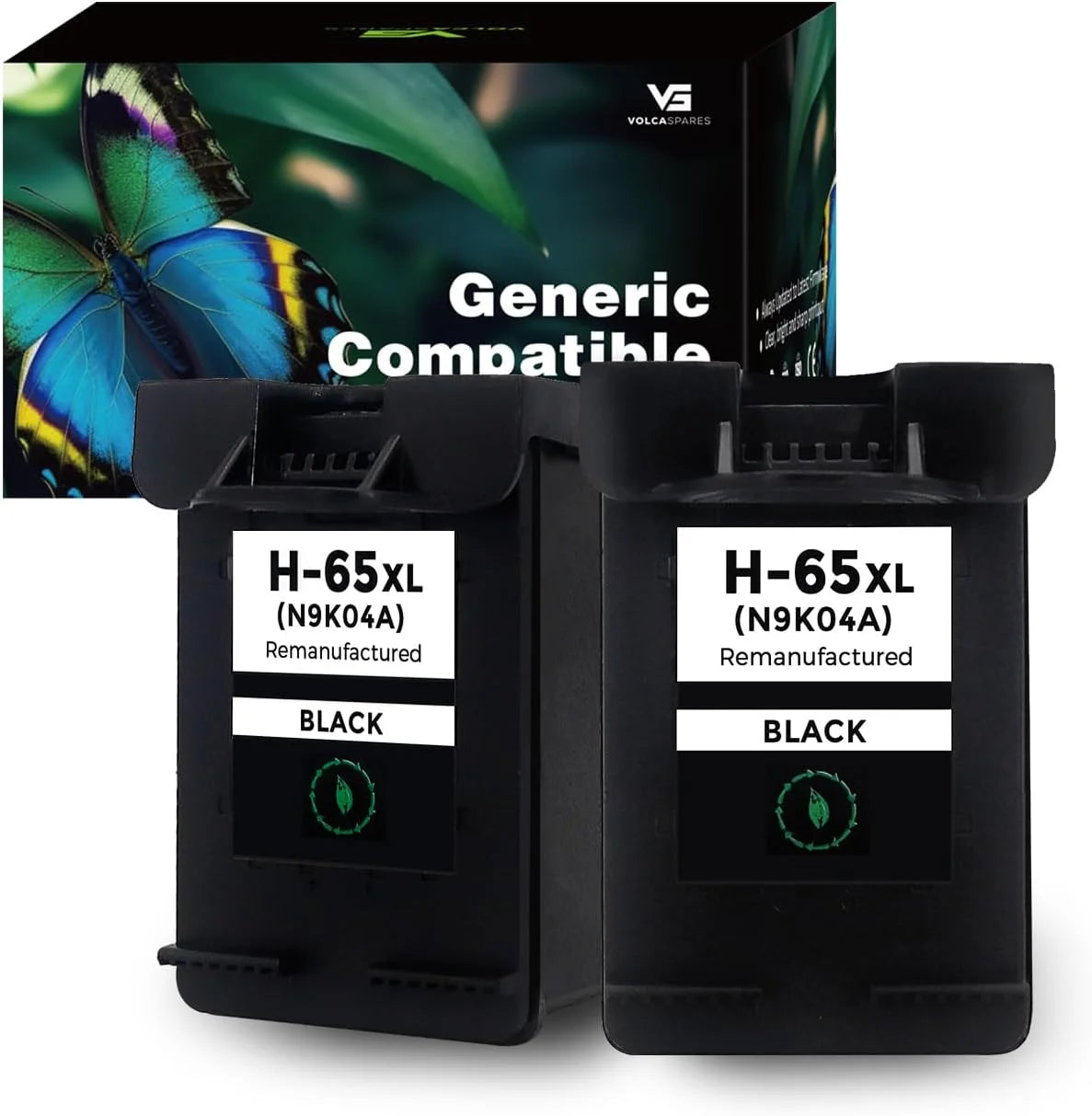 65XL Generic Ink Cartridge Replacement for HP 65 XL Compatible with Deskjet 2600, 3700, 3752, 3755, 2652, 2655, 3722,