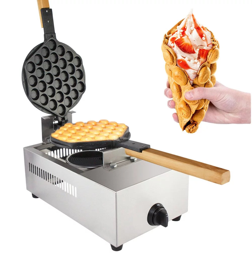 Bubble Waffle Maker | GAS Type Egg Waffle Maker | Professional Rotated Bubble Waffle Machine Voltage: GAS