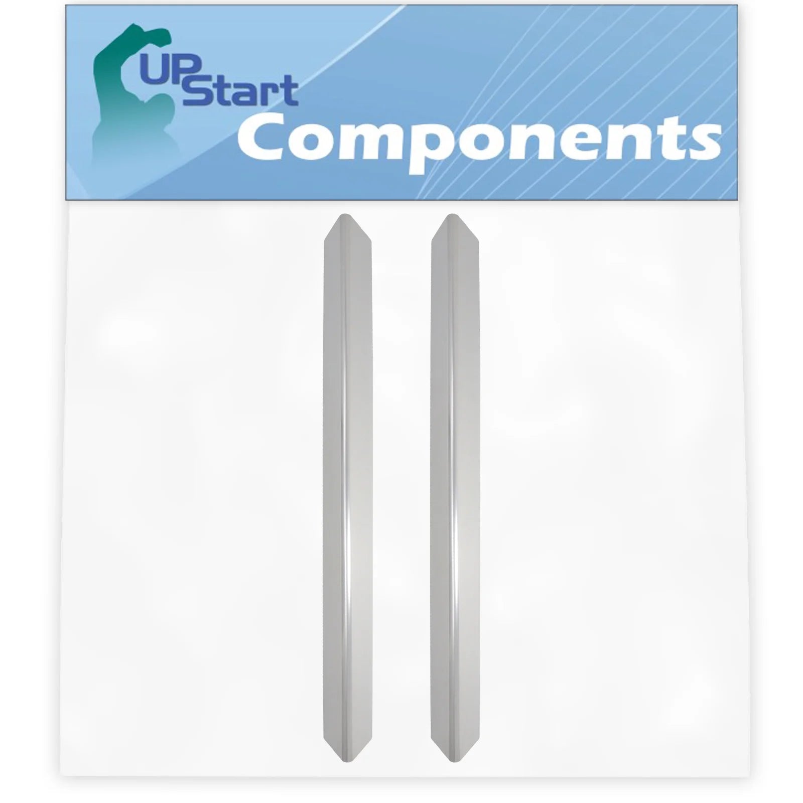 2-Pack BBQ Grill Heat Shield Plate Tent Replacement Parts for Weber 3740101 - Compatible Barbeque Stainless Steel Flame Tamer, Guard, Deflector, Flavorizer Bar, Vaporizer Bar, Burner Cover 24 1/2