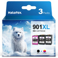 Halofox 901XL Ink Cartridges for HP 901 Ink Cartridge Combo Pack Color and Black Used for HP Officejet 4500 J4500 J4524 J4540 J4550 J4580 J4624 J4640 J4660 J4680 J4680C Printer (2 Black, 1 Color)