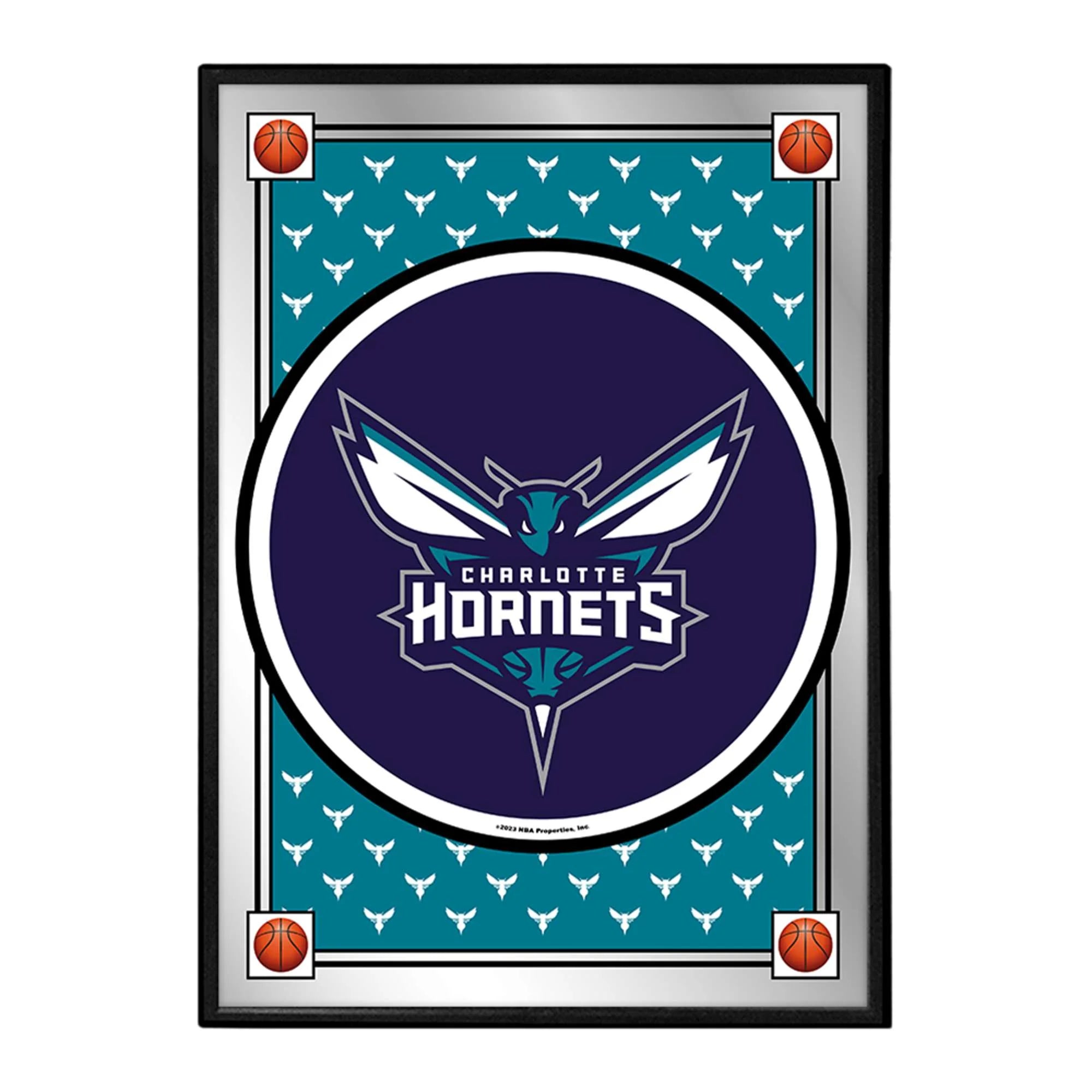 Charlotte Hornets: Team Spirit - Framed Mirrored Wall Sign