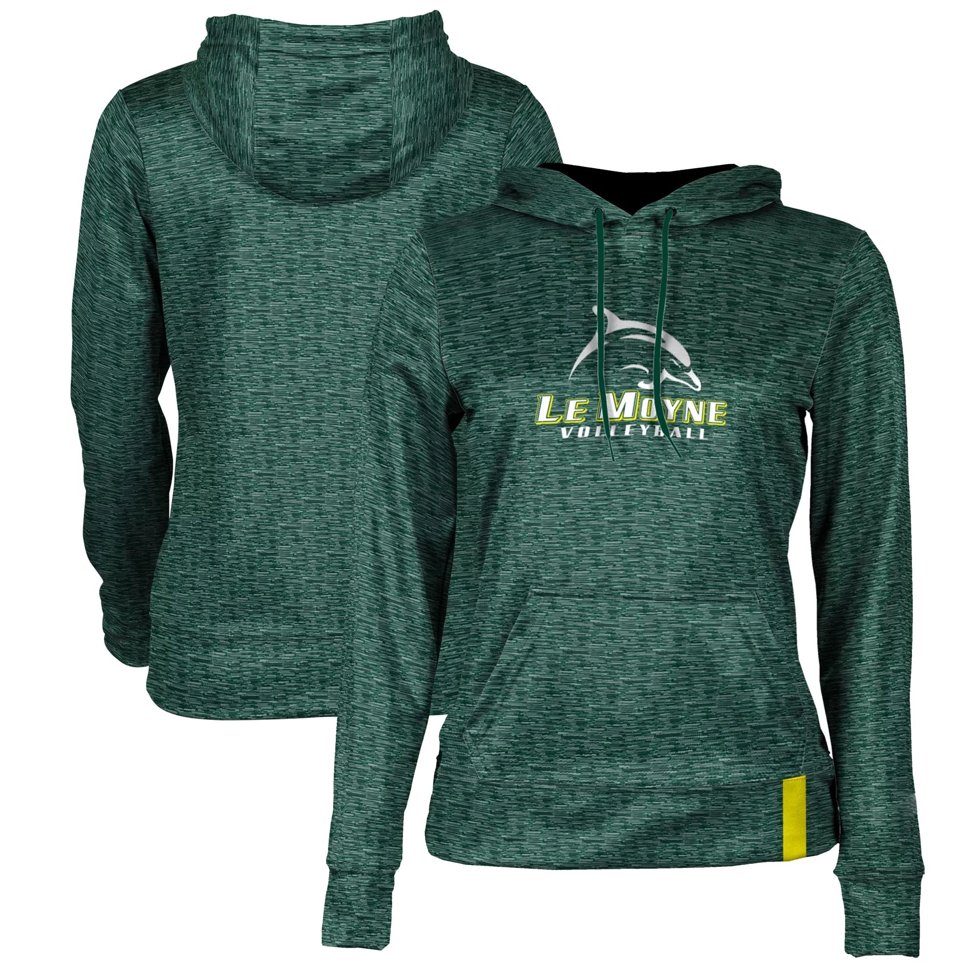 Women's ProSphere Green Le Moyne Dolphins Volleyball Logo Pullover Hoodie