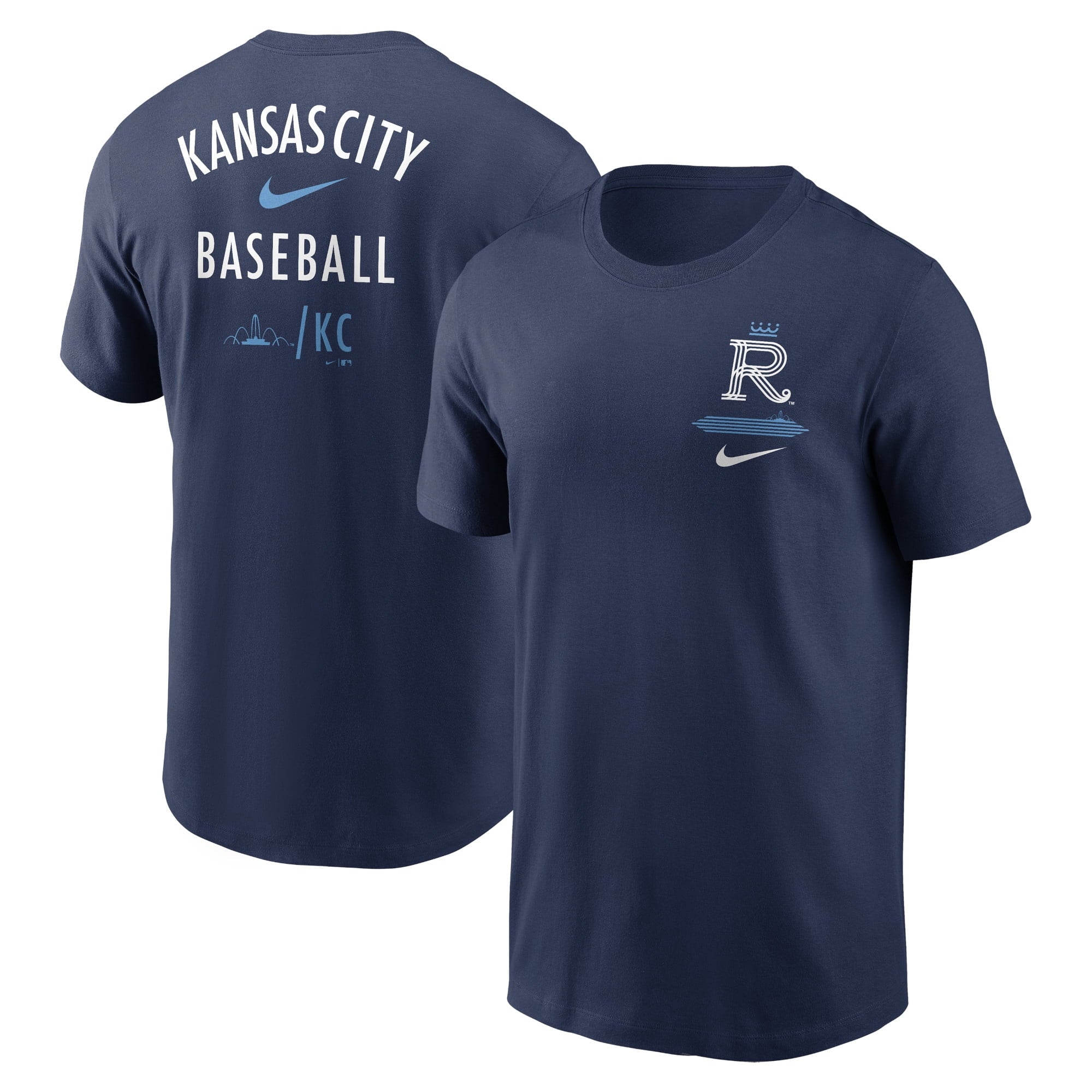 Men's Nike  Navy Kansas City Royals City Connect 2-Hit T-Shirt
