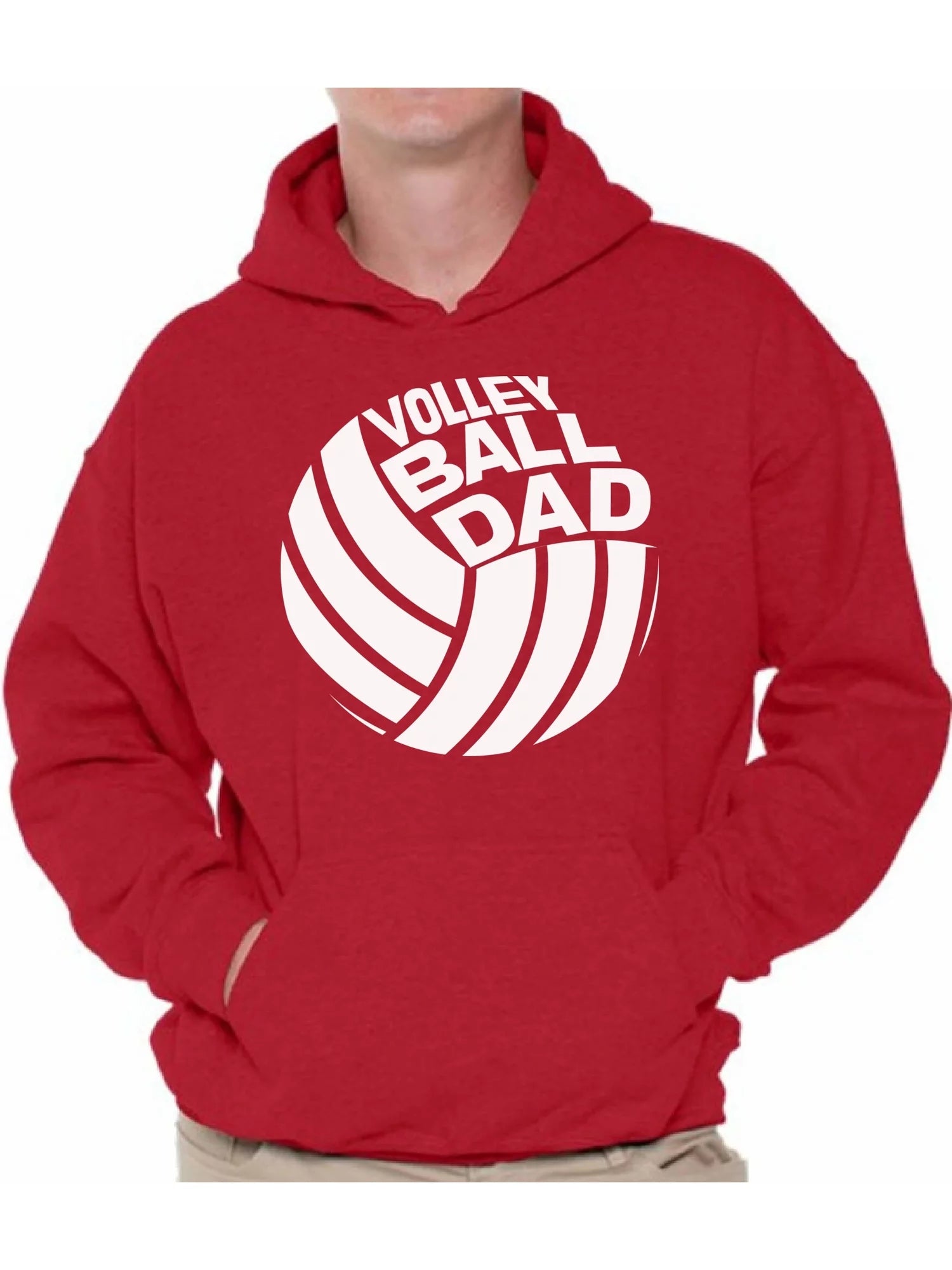Awkward Styles Men's Volleyball Dad Graphic Hoodie Tops White Volleyball Lover Gift Father's Day