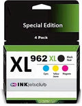 Restored INKjetsclub Compatible Ink Cartridge Replacement for 4 Pack HP 962XL High Yield Printer Ink. Works with OfficeJet Pro 9010 9012 9018 9015 9020 9025 9026 9027 Printers (Does not Read Ink Levels) (Refurbished)