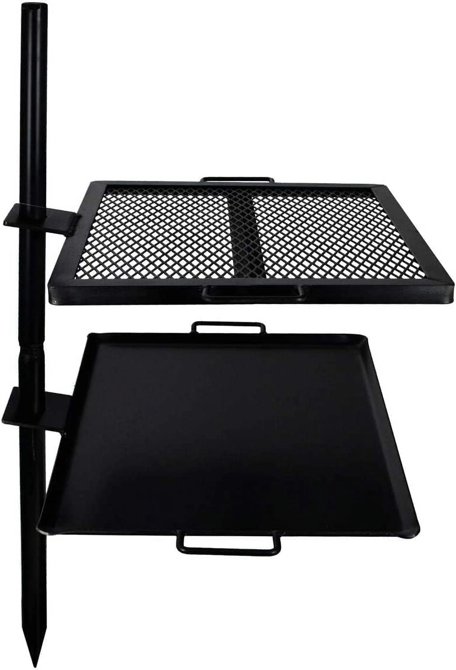 Open Fire Cooking Gravity Combo Grill & Skillet, Ultimate Camping Cooking Tool Black, Grill Dimensions: 18.5¡± X 16.375¡±