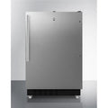 20 in. Built-In Refrigerator Freezer, Stainless Steel & Black - 24 in.