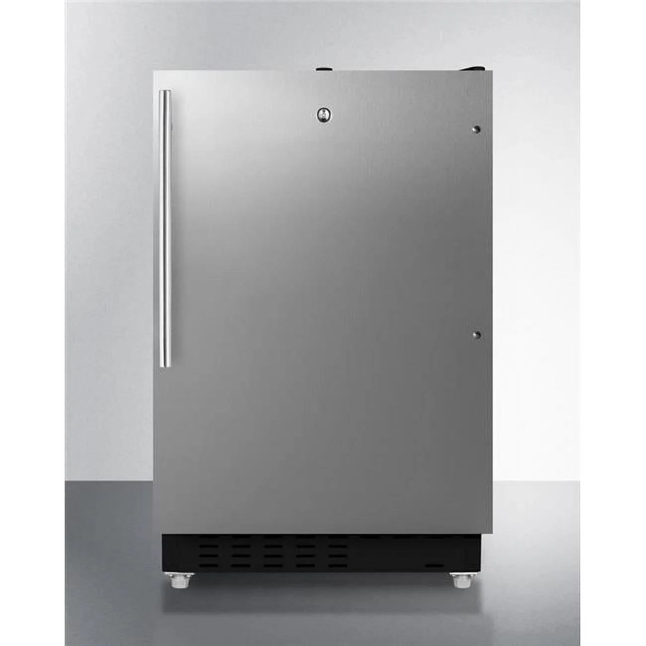 20 in. Built-In Refrigerator Freezer, Stainless Steel & Black - 24 in.