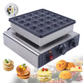 Miumaeov 110V 800W Mini Dutch Pancake Baker Maker Commercial Electric Nonstick 25pcs Mini Waffle Pancake Maker Stainless Steel for Restaurants Cafes Shops