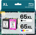 65XL Ink Cartridges Black and Color Combo Pack Compatible for HP Ink 65 High Yield work with HP Deskjet 3755 3700 3752