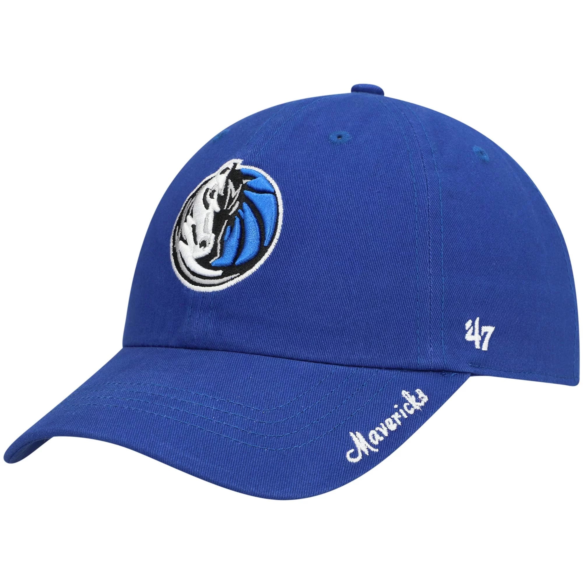 Women's '47 Blue Dallas Mavericks Miata Clean Up Logo Adjustable Hat - OSFA