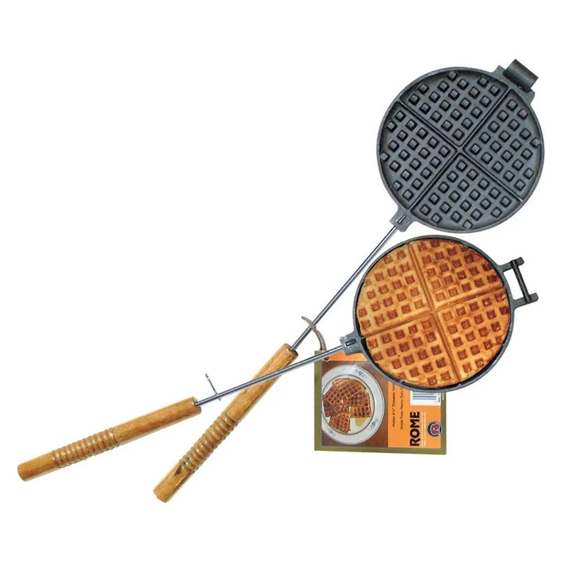 Rome 1028 Chuck Wagon Waffle Iron, Cast Iron, 6-3/4 Cooking Head