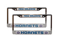 New Orleans NBA Hornets Vintage Old School Chrome (Set of 2) License Plate Frames