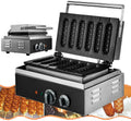 WUZSTAR 6PCS Hotdog Waffle Maker Machine Non-Stick Corn Dog Maker,Stainless Steel