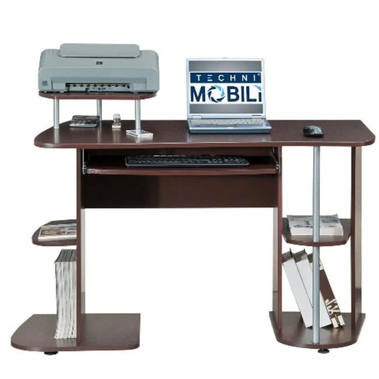 Techni Mobili  Multifunction Computer Desk - Chocolate