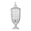 CC Home Furnishings Glass Grid Dispenser Lidded Jar - 21 - Clear