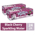 Waterloo Sparkling Water, Black Cherry, 12 fl oz, 24 Pack Cans