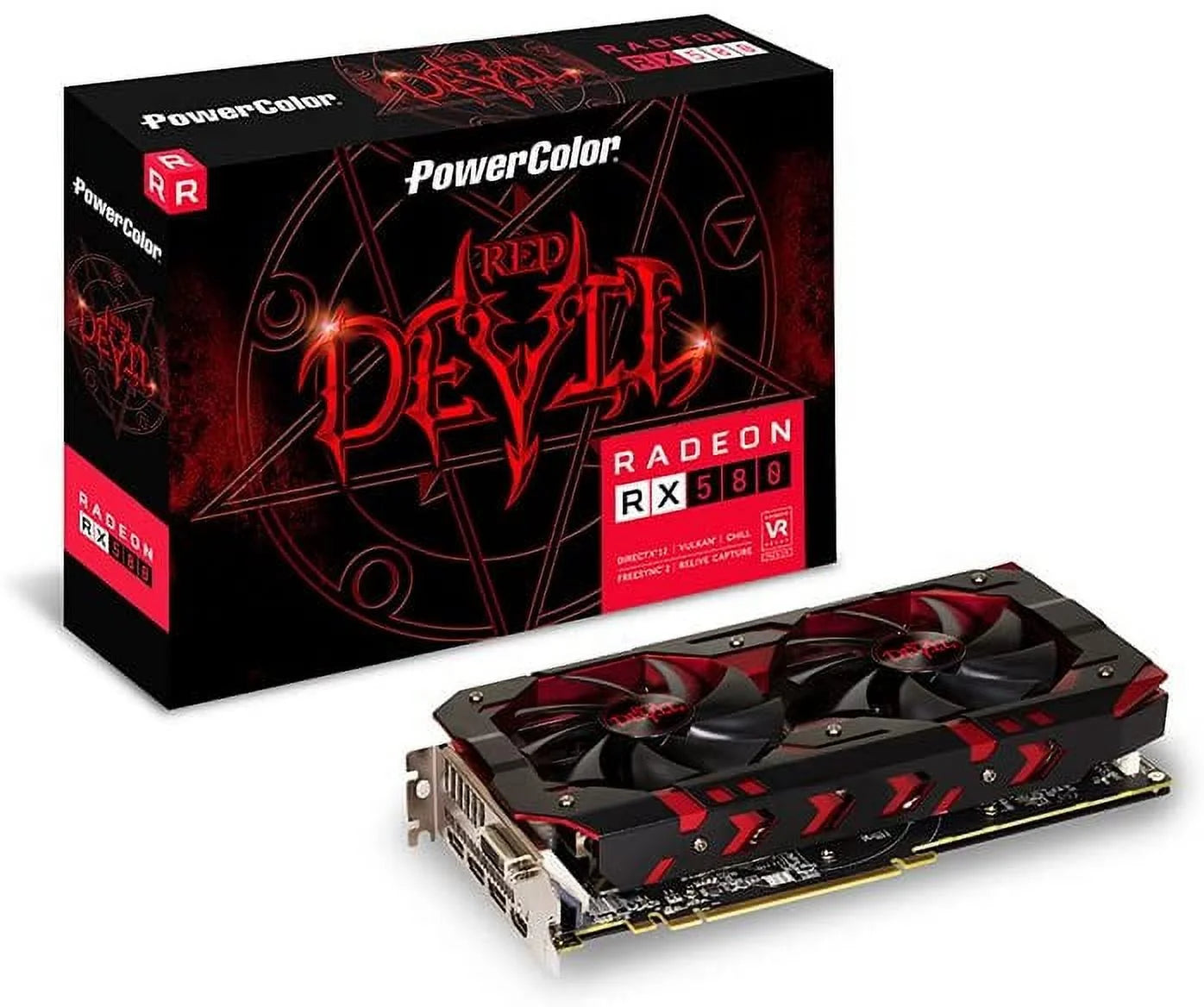 Open Box POWER COLOR Radeon RX 580 8GB GDDR5 GRAPHICS CARD AXRX 580 8GBD5-3DH/OC
