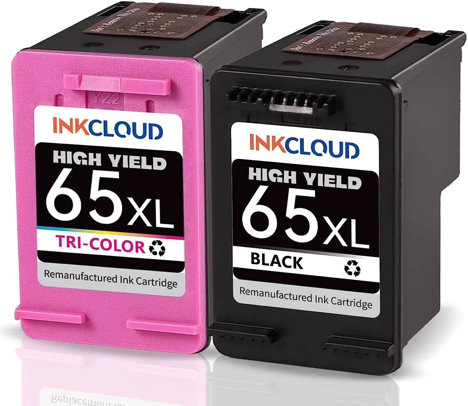 65XL Ink Cartridges for HP 65 ink cartridge for HP 65 black ink cartridge for HP ink 65 Fit DeskJet 3772 3755 2655 2600 Envy 5055 5052 5058 Printer (2 Pack)