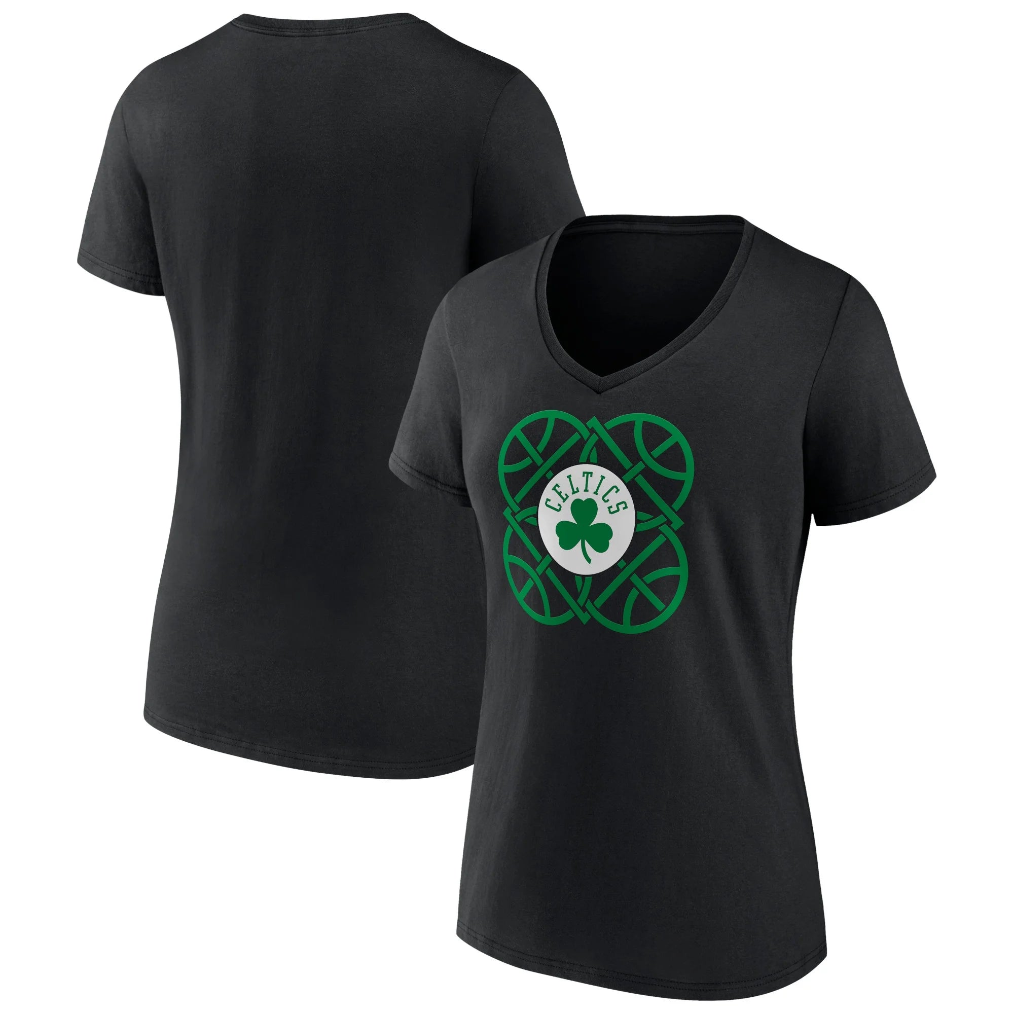 Women's Fanatics Branded Black Boston Celtics Team Pride V-Neck T-Shirt