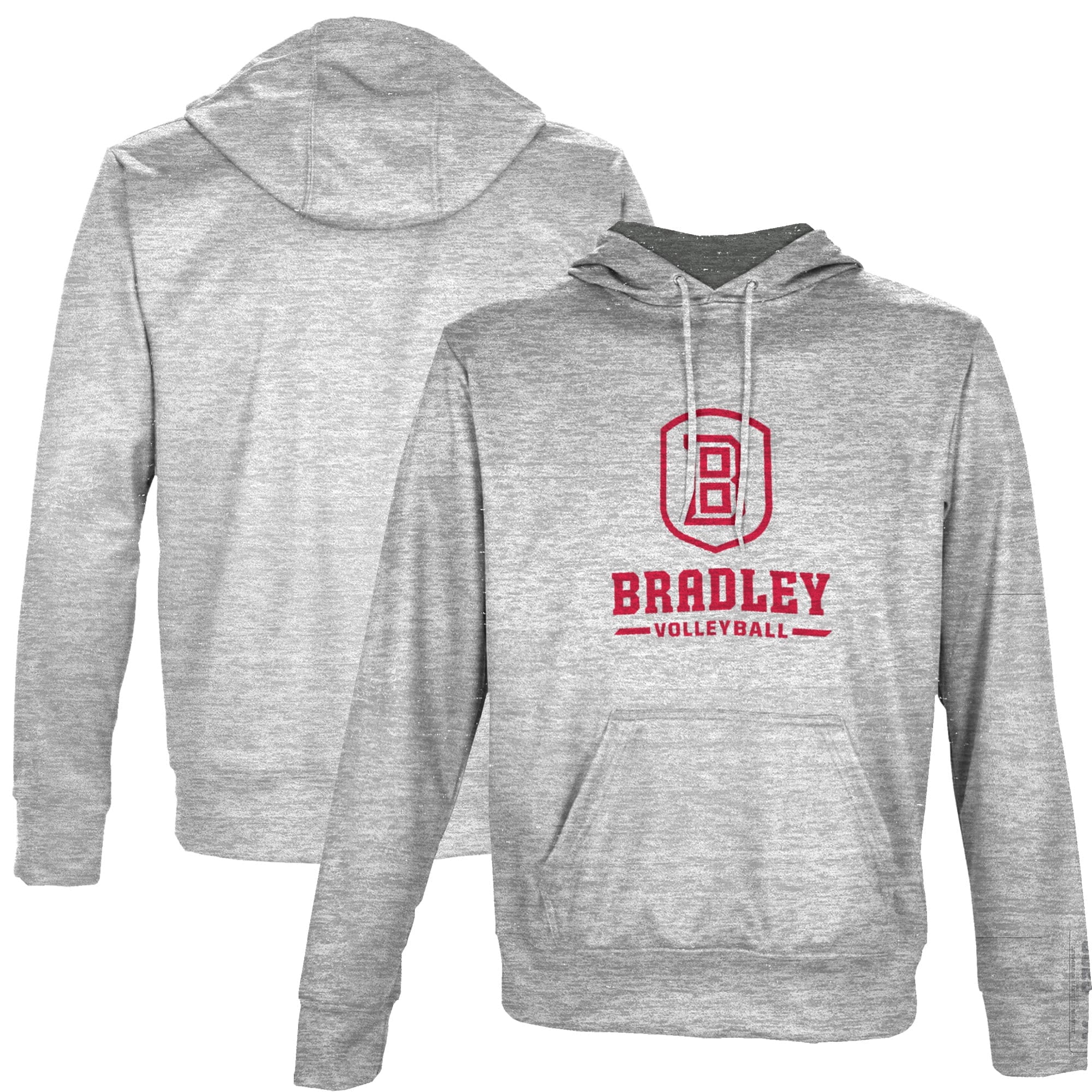 Men's ProSphere Gray Bradley Braves Volleyball Name Drop Pullover Hoodie