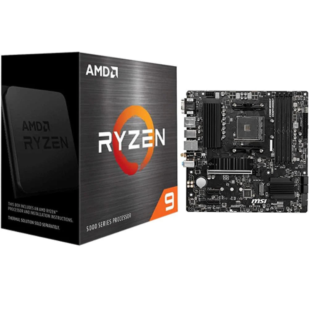AMD Ryzen 9 5950X 16-core 32-thread Desktop Processor + MSI B550M-VC WIFI Gaming Desktop Motherboard
