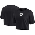 Women's Fanatics Signature Black Boston Celtics Elements Super Soft Boxy Cropped T-Shirt