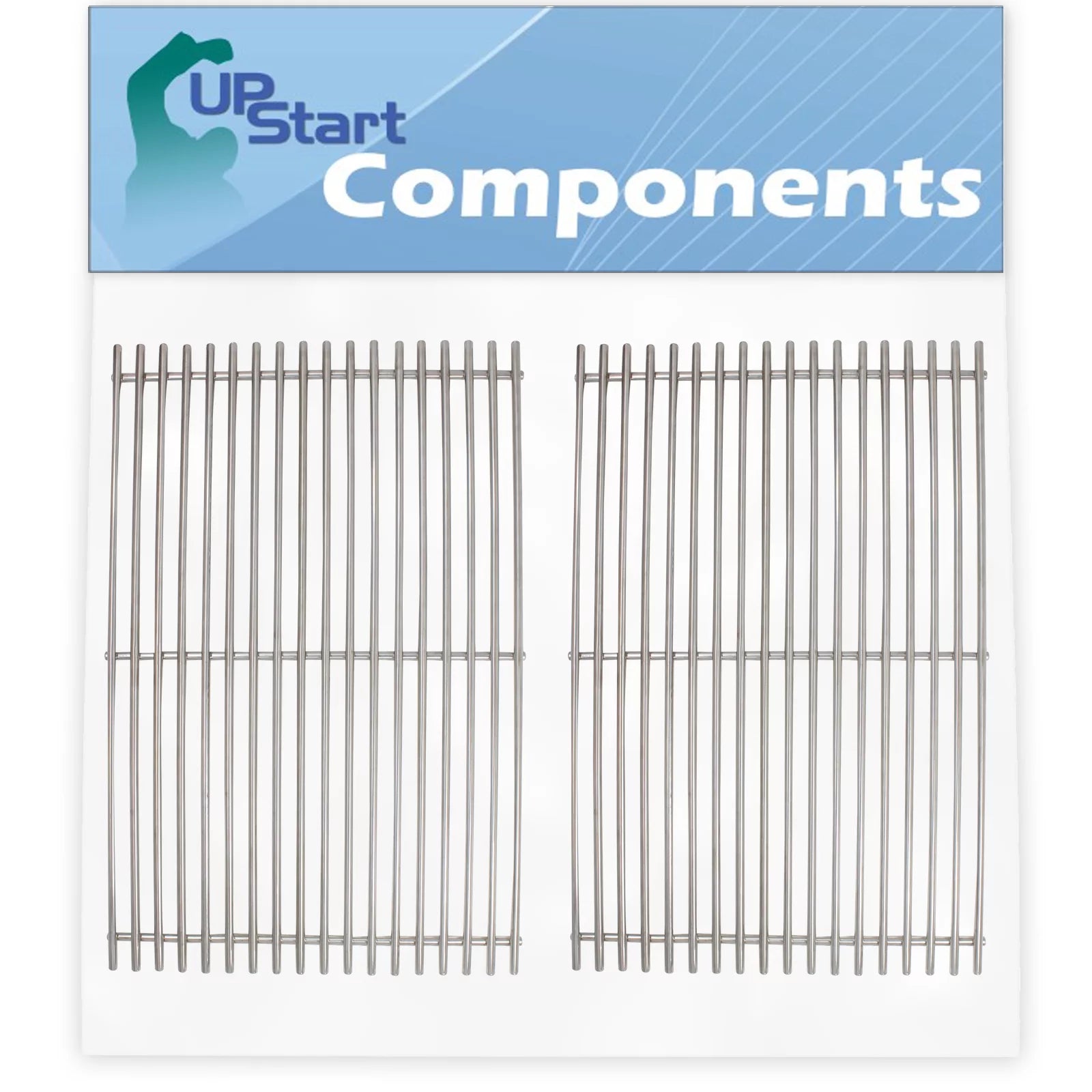 2-Pack BBQ Grill Cooking Grates Replacement Parts for Weber 7528 - Compatible Barbeque Grid 19 1/2