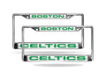 Boston NBA Celtics (Set of 2) Chrome Metal Laser Cut License Plate Frame