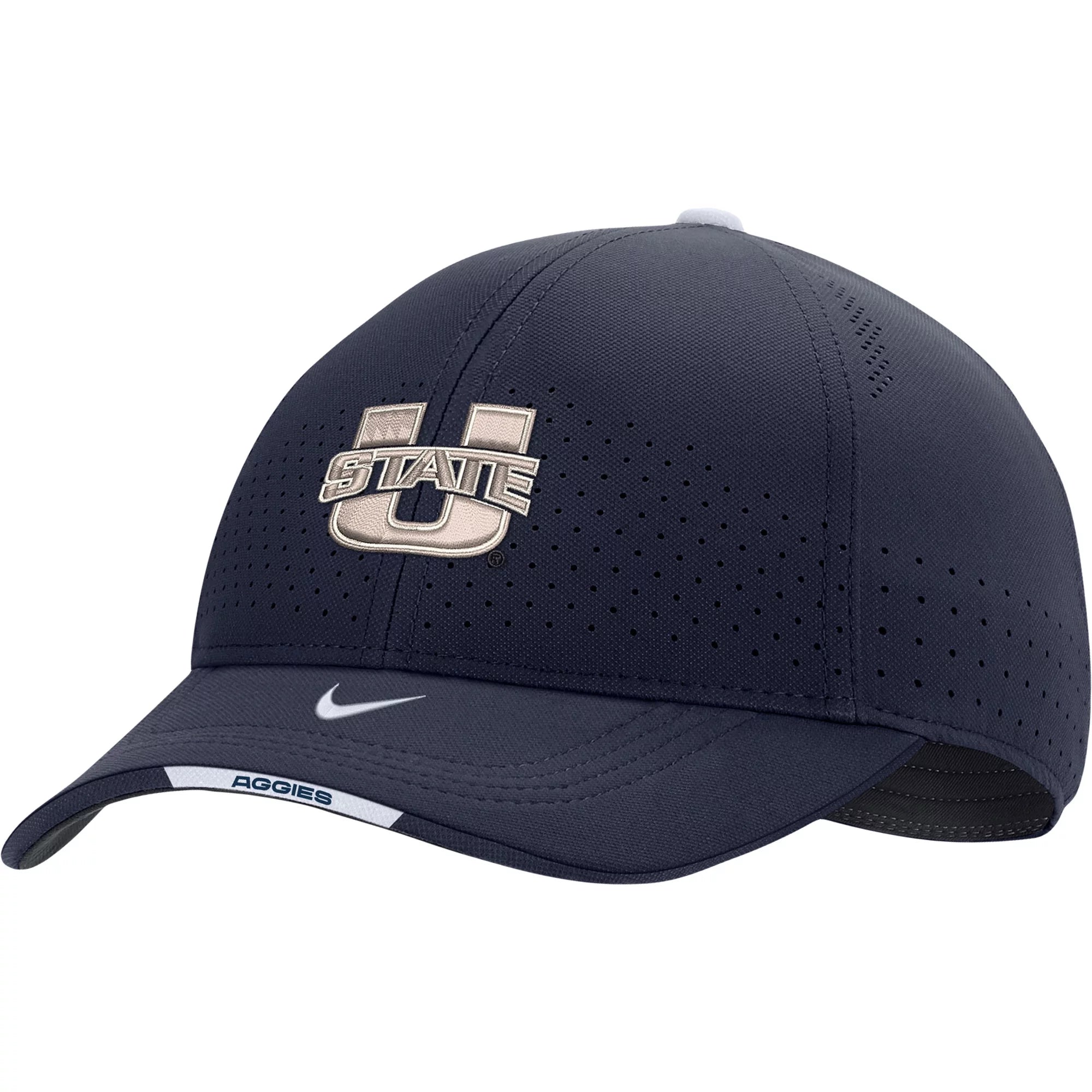 Men's Nike Navy Utah State Aggies 2022 Sideline Classic99 Swoosh Performance Flex Hat - OSFA