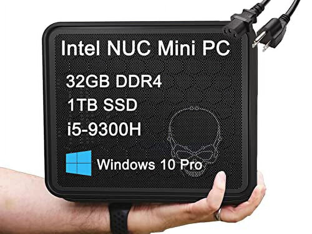 Intel NUC 9 NUC9i5QNX Ghost Skull Canyon Extreme Gaming Box Elite Business Desktop (Intel Quad-Core i5-9300H (Beat i7-7700HQ), 32GB RAM, 1TB PCIe SSD) Thunderbolt, Wi-Fi 6, Windows 10 Pro