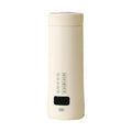 Portable Electric Hot Water Kettle Tea Coffee Kettle Water Boiler with Tea Filter, Keep Warm Travel Electric Kettle for Milk White