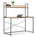 walmeck Computer Desk Black and Oak 47.2x23.6x54.3