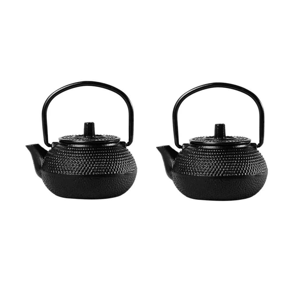 2 pieces Japanese Iron Kettle Teapot Mini Tea Pot 50ml