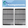 2-Pack BBQ Grill Cooking Grates Replacement Parts for Grill Pro 236464 - Compatible Barbeque Porcelain Enameled Cast Iron Grid 19