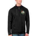 Men's Antigua Black Boston Celtics Generation Quarter-Zip Pullover Jacket