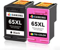 65XL Ink Cartridges Combo Pack Remanufactured for HP Ink 65 HP65 for HP DeskJet 3772 3755 3722 3752 3700 2600