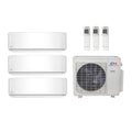 Cooper & Hunter 36,000 Btu 22 Seer 3-Zone Ductless Mini Split Heat Pump System - 9k-9k-18k - CH28MSPH230VO-(2) CH-09MSPHWM-CH-18MSPHWM