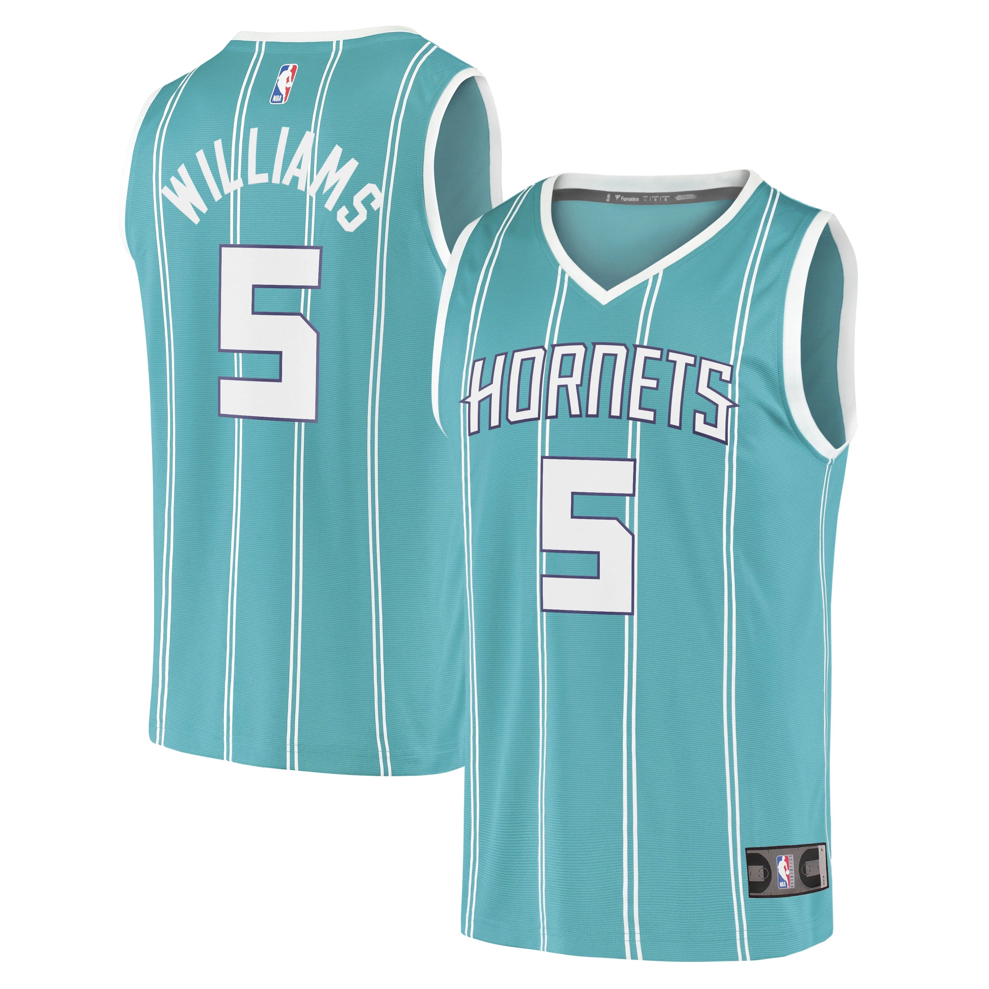 Men's Fanatics Branded Mark Williams Teal Charlotte Hornets Fast Break Replica Player Jersey - Icon Edition
