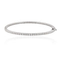 3.6 TCW Solid 18 Kt White Gold SI Clarity HI Color Diamond Tennis Bangles & Bracelets Indian diamond jewelry