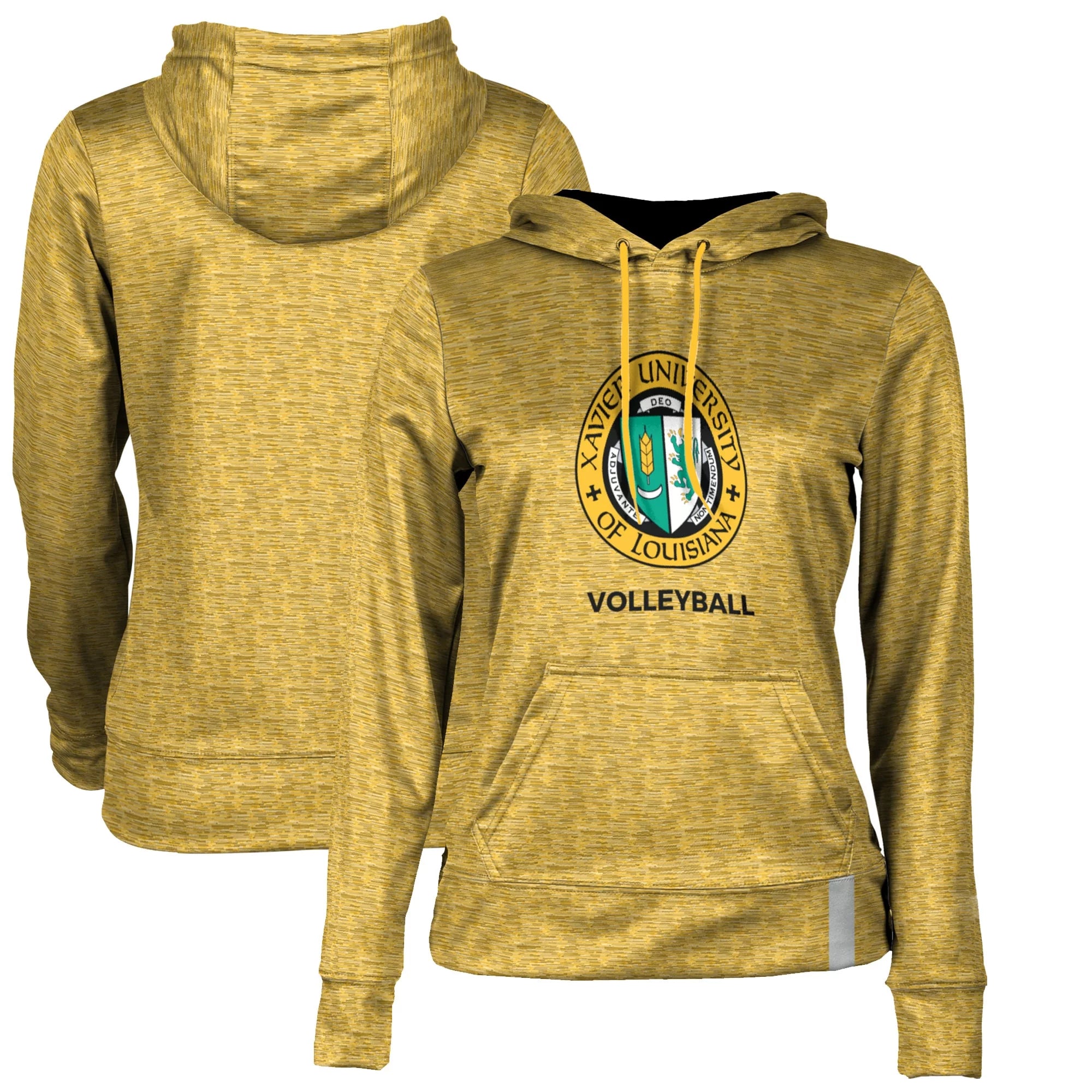 Women's Gold XULA Gold Volleyball Pullover Hoodie