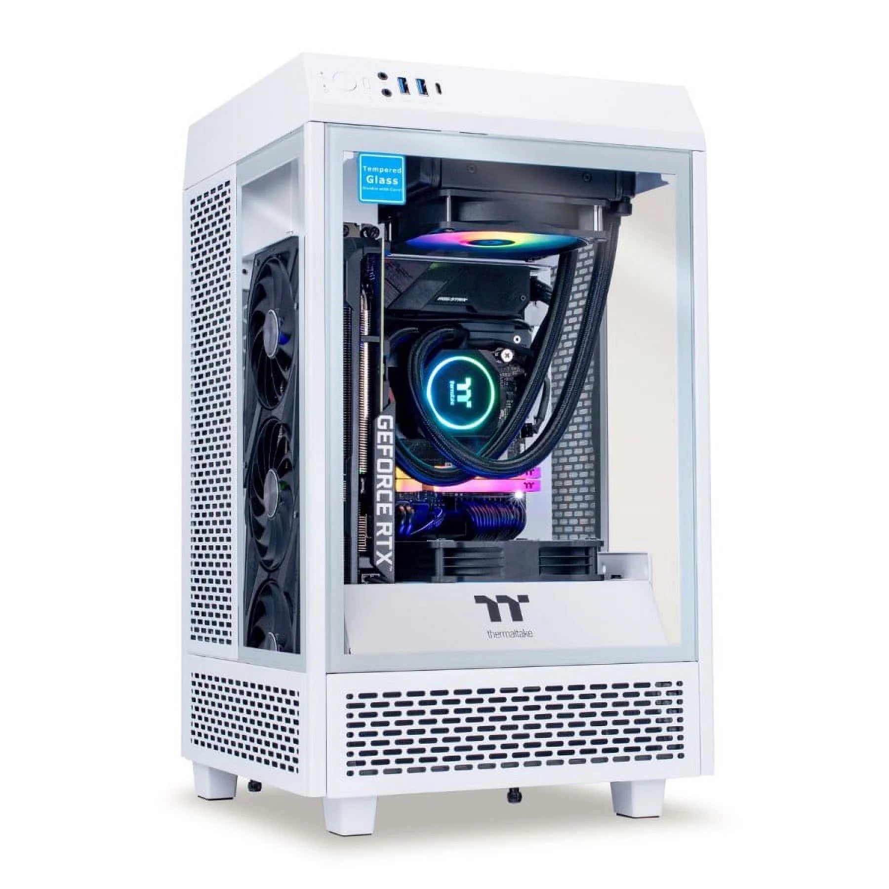 Thermaltake LCGS Reactor 380S AIO Liquid Cooled CPU Gaming PC (AMD Ryzen? 7 5800X 8-core, ToughRam DDR4 3600Mhz 32GB RGB Memory, NVIDIA? GeForce RTX? 3080, 1TB NVMe Gen4 M.2, Wifi, Win 10 Home)